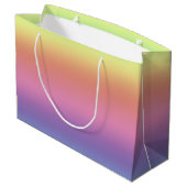 Gift Bag (Lg) - Horizontale regenboogstrips Large Cadeautasje (Achterkant Gekanteld)