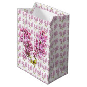 Gift Bag - Lila bloesems Medium Cadeauzakje (Voorkant Gekanteld)