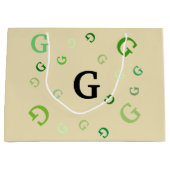 Gift Bag (LRG) - Gemelde brieven in de groenen Groot Cadeauzakje (Voorkant)