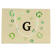 Gift Bag (LRG) - Gemelde brieven in de groenen Groot Cadeauzakje (Achterkant)