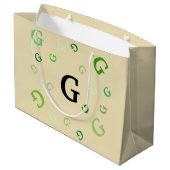 Gift Bag (LRG) - Gemelde brieven in de groenen Groot Cadeauzakje (Achterkant Gekanteld)