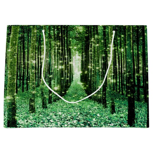 Gift Bag Magisch Bos Groen Mysterie Large Cadeautasje (Voorkant)