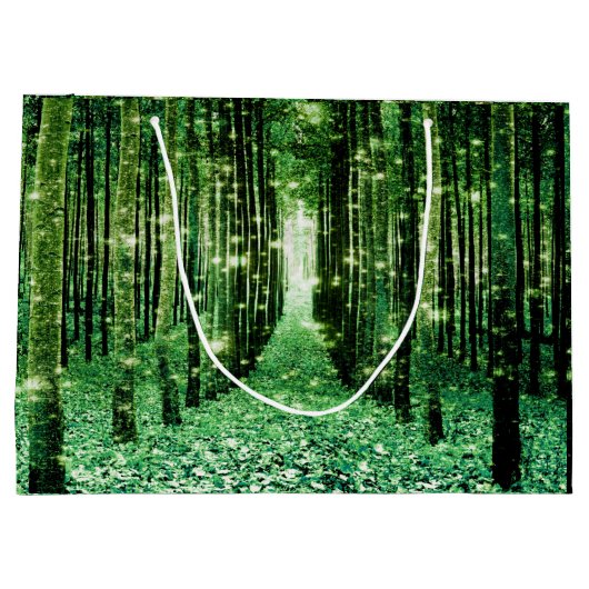 Gift Bag Magisch Bos Groen Mysterie Large Cadeautasje (Achterkant)
