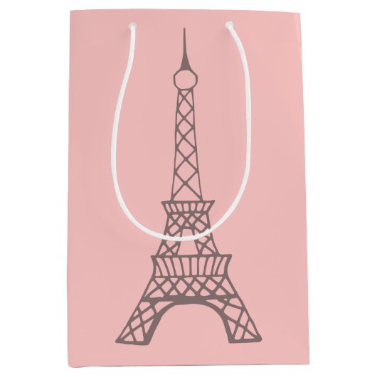 Gift Bag met Eiffel Tower Medium Cadeauzakje (Voorkant)