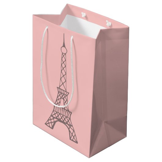 Gift Bag met Eiffel Tower Medium Cadeauzakje (Achterkant Gekanteld)