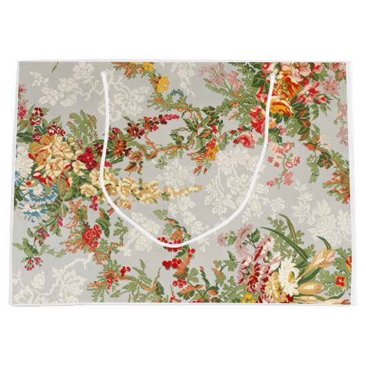 Gift Bag met florale  afbeelding Large Cadeautasje (Voorkant)