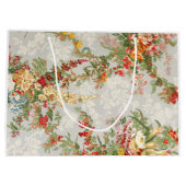 Gift Bag met florale  afbeelding Large Cadeautasje (Achterkant)