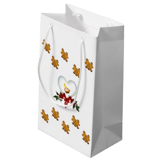 Gift Bag met kerstcadeau Klein Cadeauzakje (Achterkant Gekanteld)