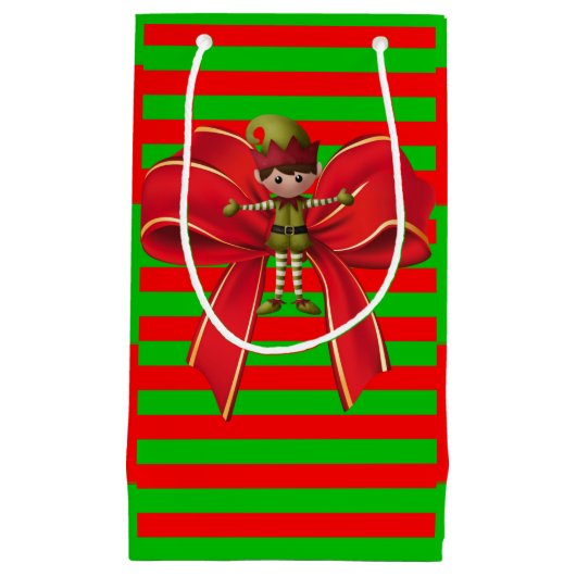 Gift Bag met kerstmis Elf Klein Cadeauzakje (Voorkant)