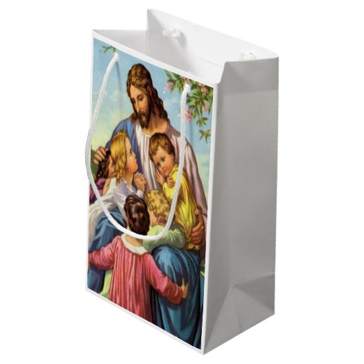 Gift Bag met Kerstmis Jezus Klein Cadeauzakje (Achterkant Gekanteld)