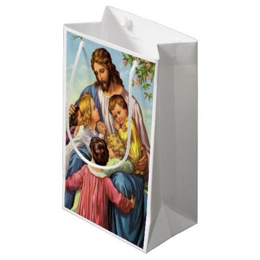 Gift Bag met Kerstmis Jezus Klein Cadeauzakje (Voorkant Gekanteld)