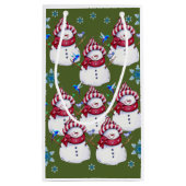 Gift Bag met kerstmis Snowman Klein Cadeauzakje (Achterkant)