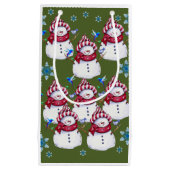 Gift Bag met kerstmis Snowman Klein Cadeauzakje (Voorkant)