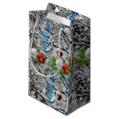 Gift Bag met kerstmis Snowman Klein Cadeauzakje (Voorkant Gekanteld)