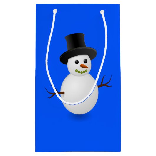 Gift Bag met kerstmis Snowman Klein Cadeauzakje (Achterkant)
