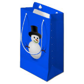 Gift Bag met kerstmis Snowman Klein Cadeauzakje (Voorkant Gekanteld)