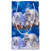 Gift Bag met kerstmis Snowman Klein Cadeauzakje (Achterkant)