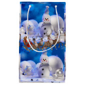 Gift Bag met kerstmis Snowman Klein Cadeauzakje (Voorkant)