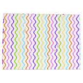 Gift Bag met kleurengolven voor papierfeesten Large Cadeautasje (Achterkant)