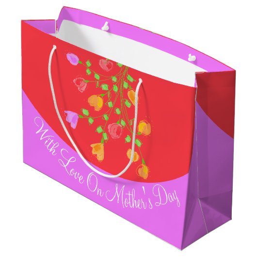 Gift Bag met liefde voor Moederdag Groot Cadeauzakje (Achterkant Gekanteld)