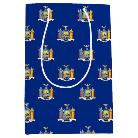 Gift Bag met vlag van New York, Verenigde Staten Medium Cadeauzakje (Voorkant)