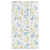 Gift bag met wetenschappelijke pictogrammen in bla klein cadeauzakje (Achterkant)