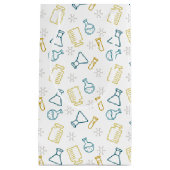 Gift bag met wetenschappelijke pictogrammen in bla klein cadeauzakje (Voorkant)
