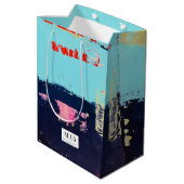 Gift Bag met zoute strand vibe Medium Cadeauzakje (Achterkant Gekanteld)