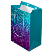 Gift Bag Mosaic Sparkley Texture Medium Cadeauzakje (Voorkant Gekanteld)