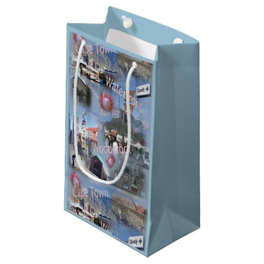 Gift bag over Kaapstad Klein Cadeauzakje (Voorkant Gekanteld)
