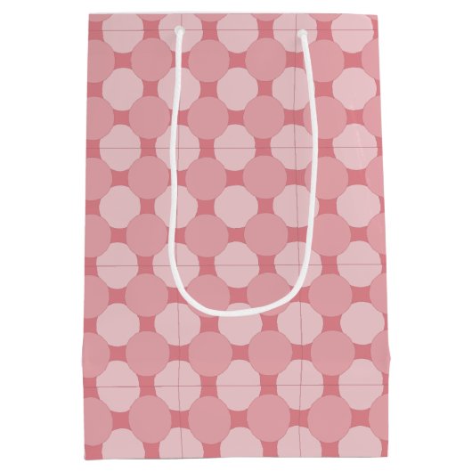 Gift Bag - Overlapte cirkels in Pinks Medium Cadeauzakje (Achterkant)