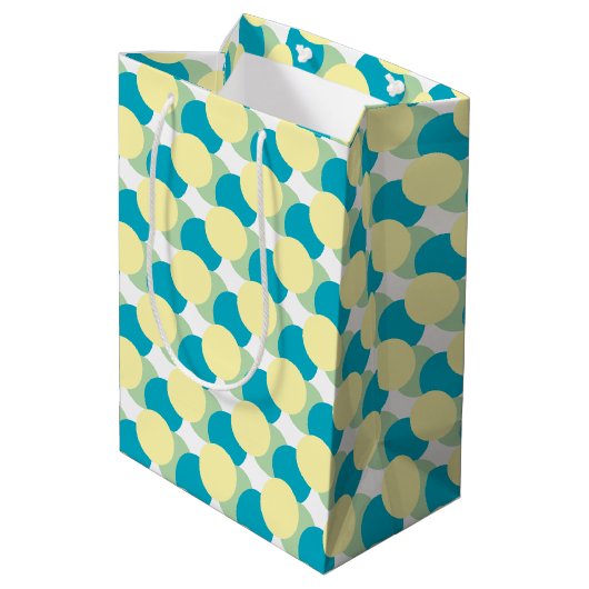 Gift Bag - Pastelcirkels Overlapping Medium Cadeauzakje (Achterkant Gekanteld)