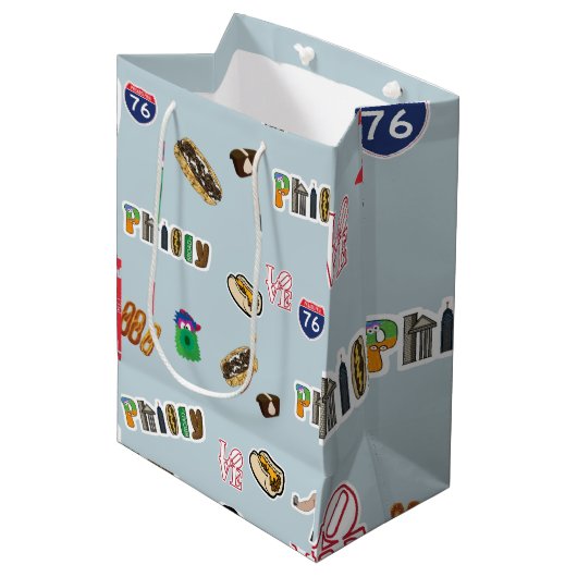 Gift Bag-Philly Sports Collectie Medium Cadeauzakje (Voorkant Gekanteld)
