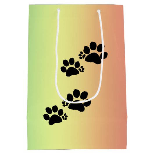 Gift Bag - Polydactylschilderafdrukken Medium Cadeauzakje (Achterkant)