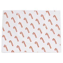 Gift Bag - Rode en witte snoepjes (Lrg) Large Cadeautasje