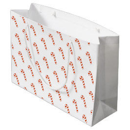 Gift Bag - Rode en witte snoepjes (Lrg) Large Cadeautasje