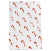 Gift Bag - Rode en witte snoepjes Medium Cadeauzakje (Voorkant)