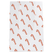 Gift Bag - Rode en witte snoepjes Medium Cadeauzakje (Achterkant)