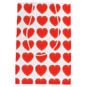 Gift Bag - Rode harten in 3-D Medium Cadeauzakje (Achterkant)