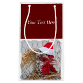 Gift Bag - Santa Rooster Klein Cadeauzakje (Voorkant)