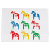 GIFT BAG SCANDINAVIAN DALA HORSE DESIGN GROOT CADEAUZAKJE (Achterkant)
