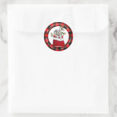Gift Bag Schnauzer Dog Lijst Return Address Ronde Sticker (Tas)