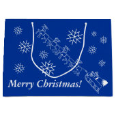 Gift Bag - Sinterklaas en Slaap in sneeuw (lrg) Large Cadeautasje (Voorkant)