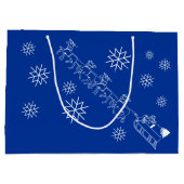 Gift Bag - Sinterklaas en Slaap in sneeuw (lrg) Large Cadeautasje (Achterkant)