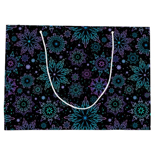 Gift bag "Snowflakes" Groot Cadeauzakje (Achterkant)