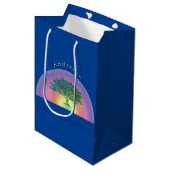 Gift Bag - stamboom met naam Medium Cadeauzakje (Voorkant Gekanteld)