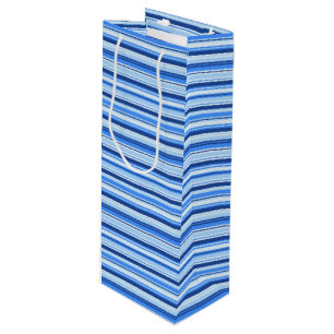 Gift Bag-Stripes Wijn Cadeautas