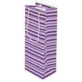 Gift Bag-Stripes Wijn Cadeautas (Voorkant Gekanteld)