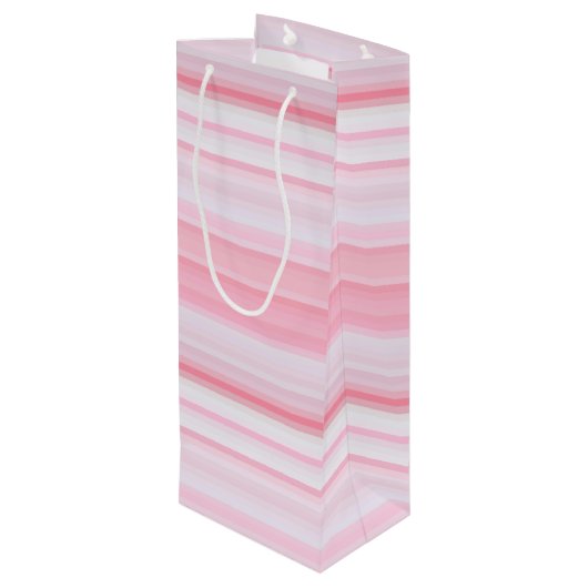 Gift Bag-Stripes Wijn Cadeautas (Achterkant Gekanteld)