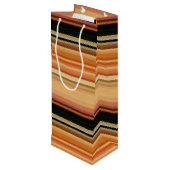 Gift Bag-Stripes Wijn Cadeautas (Achterkant Gekanteld)